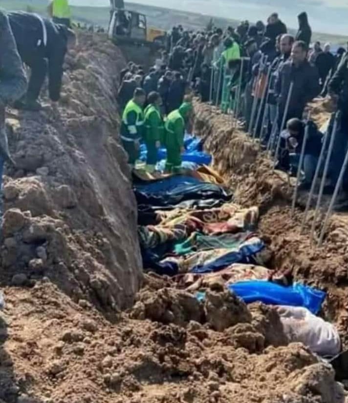 مقبرة جماعية مجهولة لضحايا زلزال تركيا 