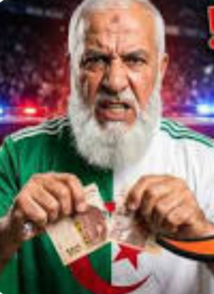 مشجع جزائري يمزق عملة مغربية